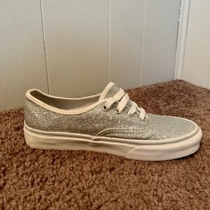 Silver Glitter Vans